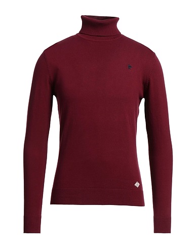 SMITHY'S Polo neck Burgundy 79% Cotton, 21% Nylon