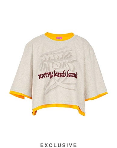 8 by MERRY LAMB LAMB T-Shirt LOVE T-SHIRT Hellgrau 100% Organische Baumwolle