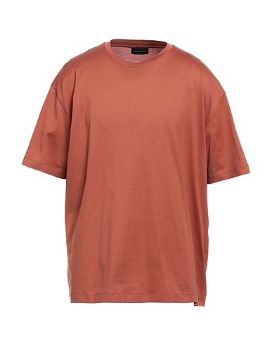 ROBERTO COLLINA Basic T-Shirt Rostrot 100% Baumwolle