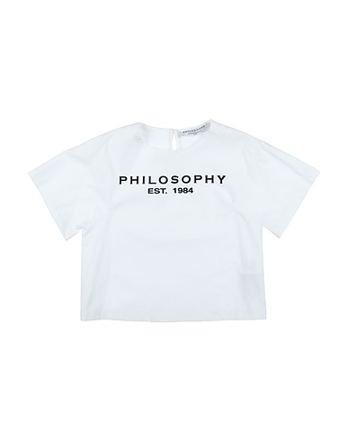 PHILOSOPHY di LORENZO SERAFINI Top White 80% Viscose, 20% Cotton