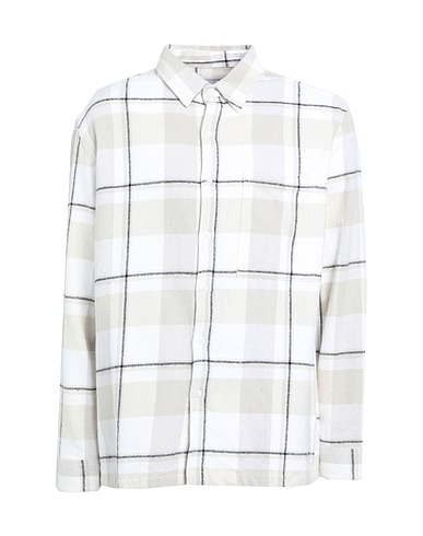 TOPMAN Checked shirt Beige 100% Cotton