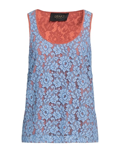 LIU •JO Top Light blue 43% Viscose, 31% Cotton, 26% Polyamide