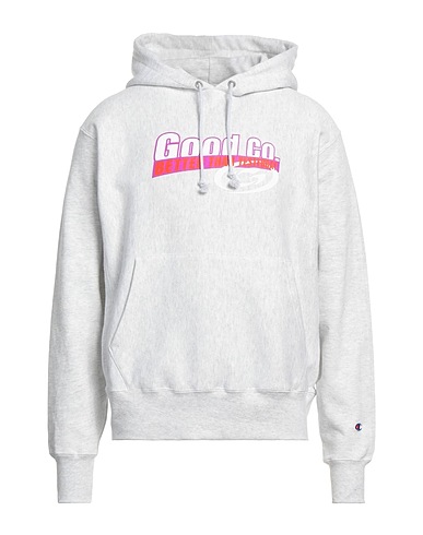CHAMPION Hooded track jacket  Light grey 80% Cotton, 20% Polyester