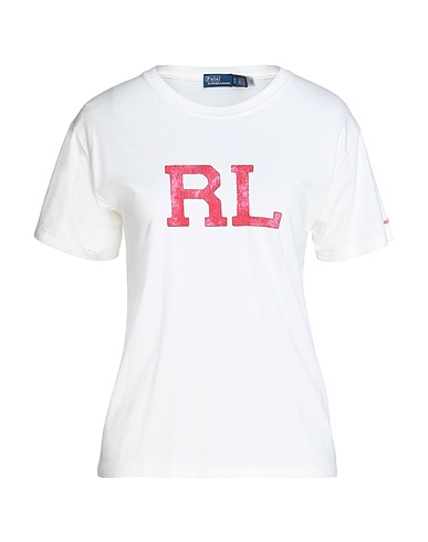 POLO RALPH LAUREN T-shirt RL LOGO JERSEY TEE
 Ivory 100% Cotton