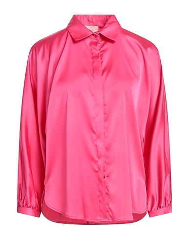 VICOLO Solid colour shirts & blouses Fuchsia 96% Polyester, 4% Elastane