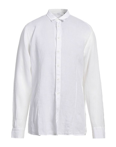 DANIELE ALESSANDRINI HOMME Linen shirt White 100% Linen