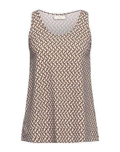 IU RITA MENNOIA Tank top Sand 83% Polyamide, 17% Elastane