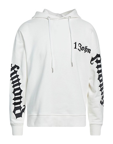JOHN RICHMOND Hooded track jacket  White 100% Cotton