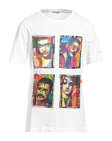 GREY DANIELE ALESSANDRINI T-shirt White 100% Cotton, Polyester