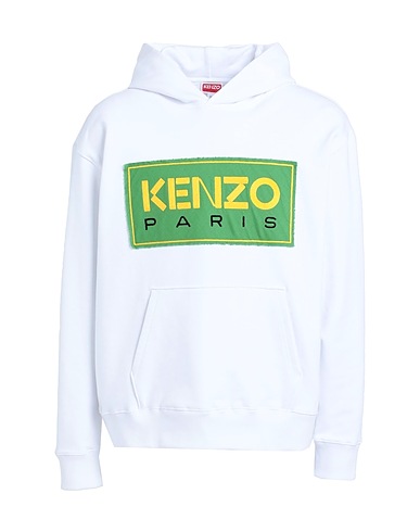 KENZO Hooded sweatshirt White 99% Cotton, 1% Elastane