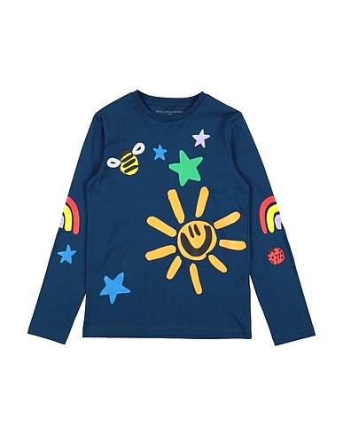 STELLA McCARTNEY KIDS T-shirt Midnight blue 100% Cotton, Elastane