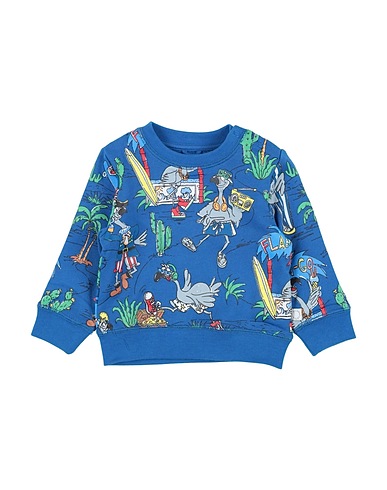 STELLA McCARTNEY KIDS Sweatshirt Blue 100% Cotton, Elastane