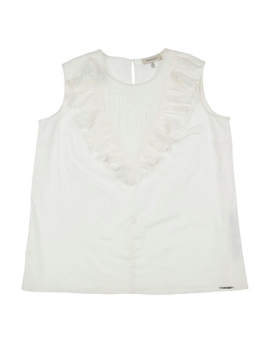TWINSET Top Ivory 64% Cotton, 36% Polyamide, Elastane