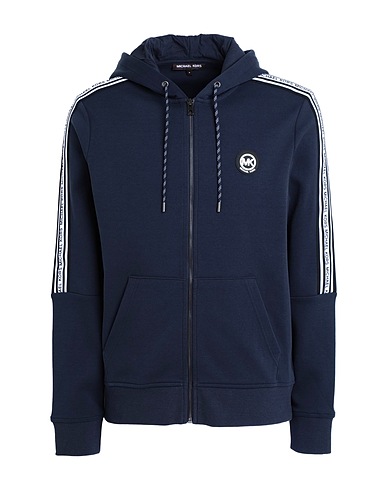 MICHAEL KORS MENS Hooded track jacket  Midnight blue 75% Cotton, 25% Polyester