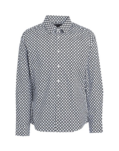 MICHAEL KORS MENS Kariertes Hemd Weiß 97% Baumwolle, 3% Elastan