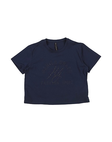 MANILA GRACE T-shirt Midnight blue 94% Cotton, 6% Elastane