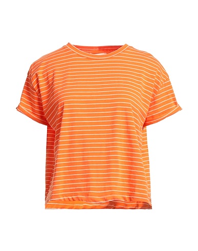 VICOLO Basic T-shirt Orange 95% Cotton, 5% Elastane