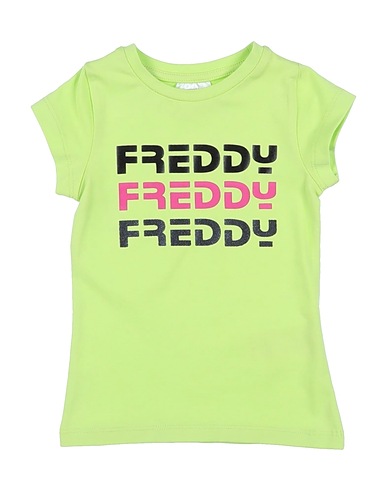 FREDDY T-shirt Verde lime 95% Cotone, 5% Elastan
