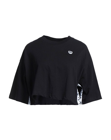 CHIARA FERRAGNI Crop top Black 100% Cotton