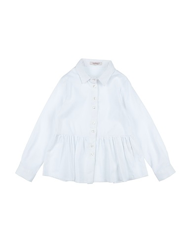 LAURA BIAGIOTTI DOLLS Solid colour shirts & blouses White 70% Cotton, 25% Polyamide, 5% Elastane