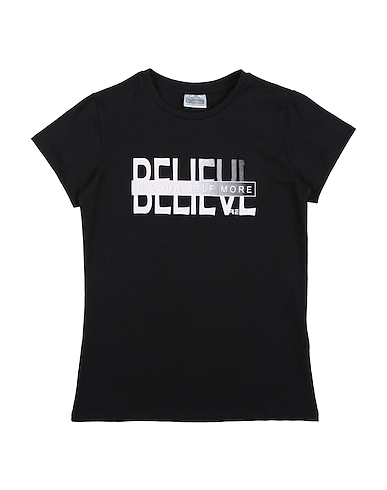 FREDDY T-shirt Black 95% Cotton, 5% Elastane