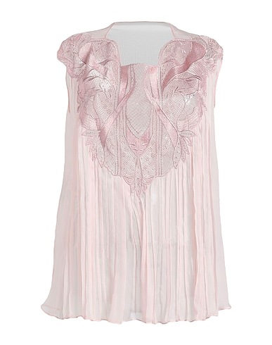 ALBERTA FERRETTI Silk top Blush 100% Silk, Polyamide