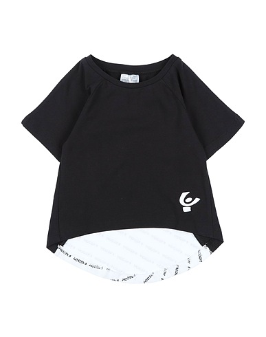 FREDDY T-shirt Black 95% Cotton, 5% Elastane
