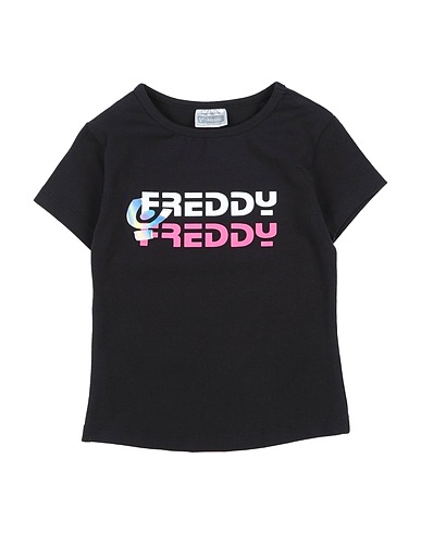 FREDDY T-shirt Black 95% Cotton, 5% Elastane