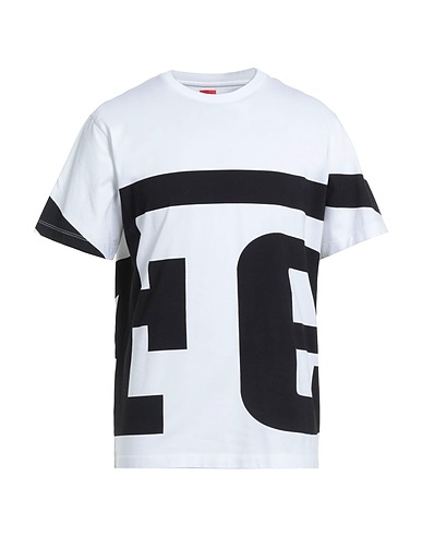 FERRARI T-shirt White 100% Cotton, Polyester, Polyamide, Elastane