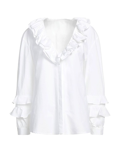 FABIANA FILIPPI Solid colour shirts & blouses White 100% Cotton