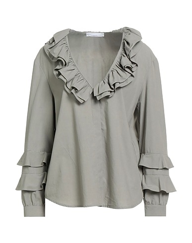 FABIANA FILIPPI Solid color shirts & blouses Grey 100% Cotton