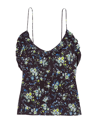 LES RÊVERIES Silk top Black 100% Silk