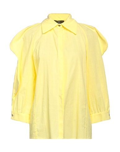 FELEPPA Solid color shirts & blouses Yellow 100% Cotton