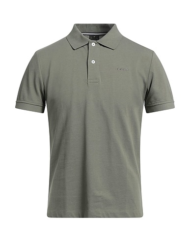 GEOX Polo shirt Military green 100% Cotton