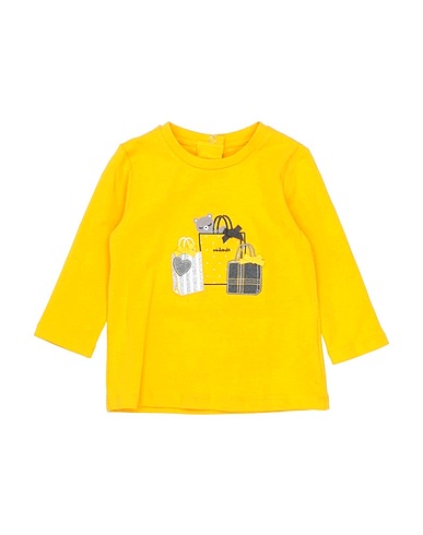 MINIBANDA by SARABANDA T-shirt Giallo ocra 93% Cotone, 7% Elastan