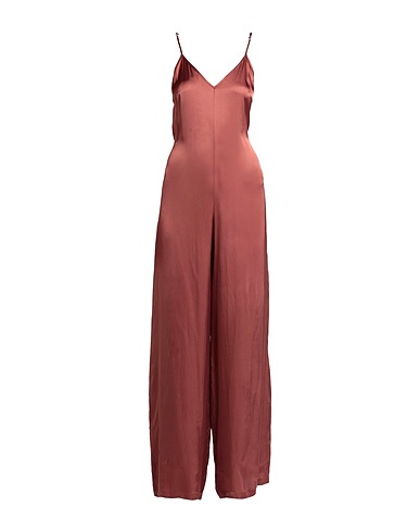 VIRNA DRÒ Jumpsuits and Overalls Brown 96% Viscose, 4% Elastane