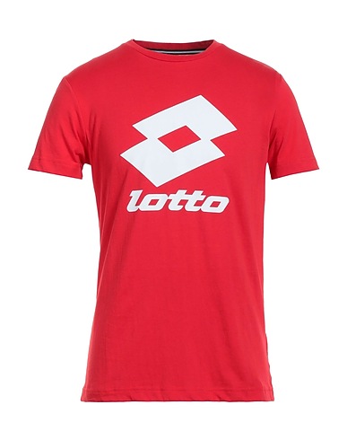LOTTO T-shirt Red 60% Cotton, 40% Polyester