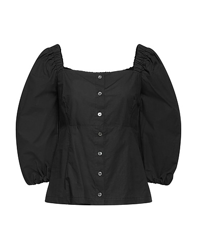 JUCCA Solid colour shirts & blouses Black 100% Cotton