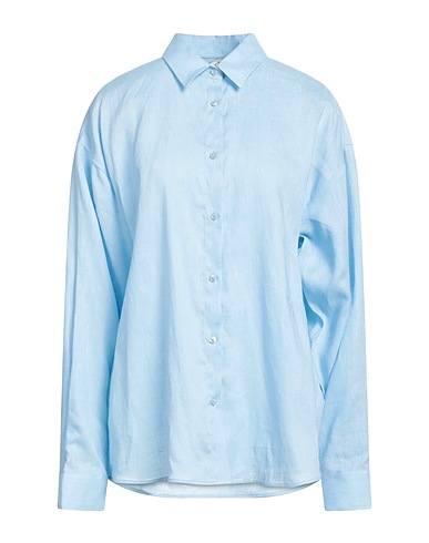 TRUSSARDI Linen shirt Sky blue 100% Linen