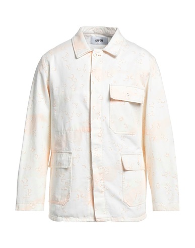GRIFONI Patterned shirt Ivory 100% Cotton