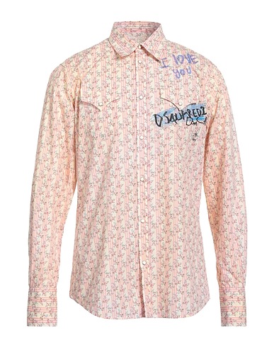 DSQUARED2 Patterned shirt Beige 100% Cotton