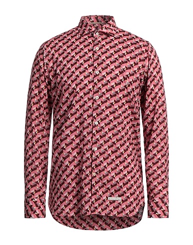 TINTORIA MATTEI 954 Camicia fantasia Rosa 100% Cotone