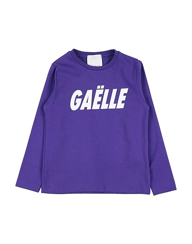 GAëLLE Paris T-shirt Purple 90% Cotton, 10% Elastane