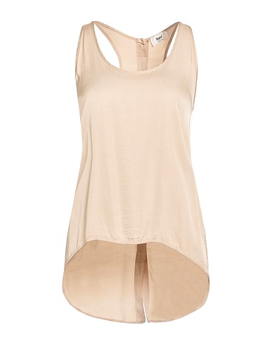 B.YU Топ без рукавов Бежевый 100% Вискоза