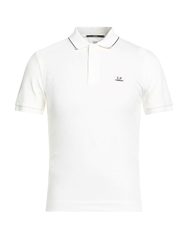 C.P. COMPANY Polo shirt White 95% Cotton, 5% Elastane