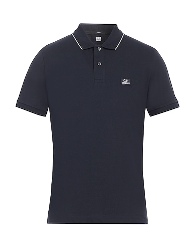 C.P. COMPANY Polo shirt Midnight blue 95% Cotton, 5% Elastane