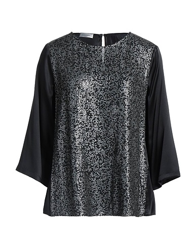 ROSSO35 Silk top Black 100% Silk, Polyester