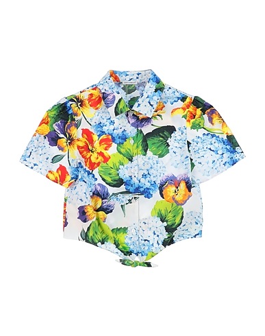 DOLCE&GABBANA Patterned shirts & blouses White 100% Cotton