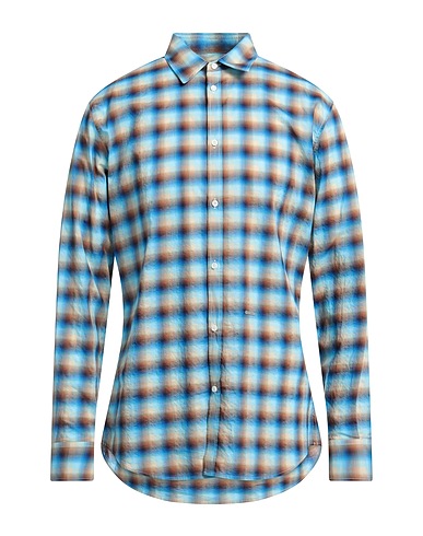 DSQUARED2 Checked shirt Azure 100% Cotton