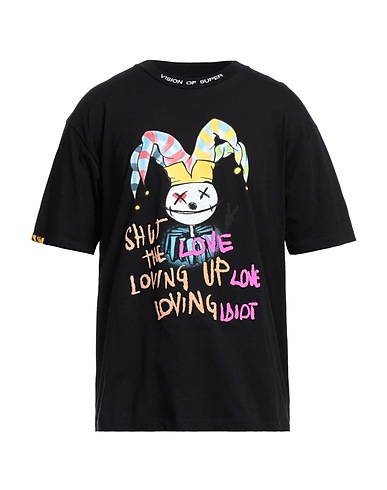 VISION OF SUPER T-shirt Black 100% Cotton